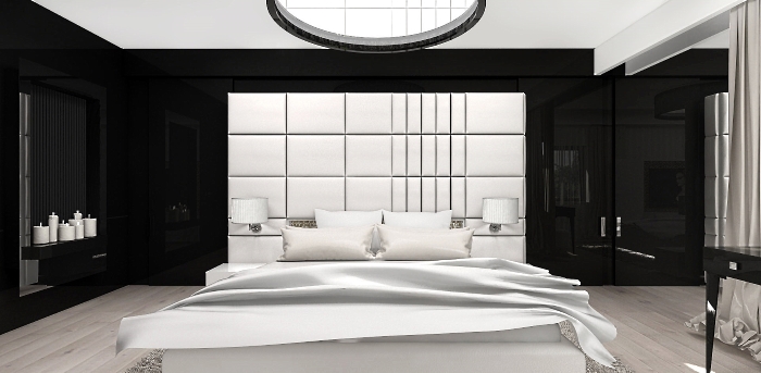 nowoczesna aranżacja sypialni wnętrze